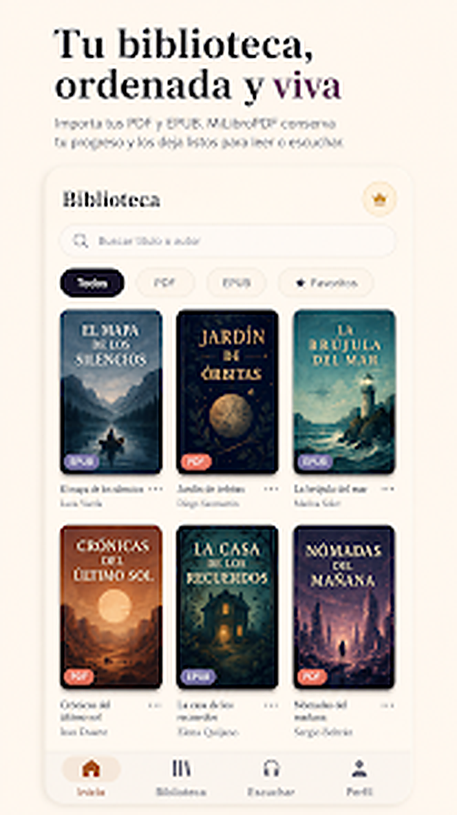 Captura actual de MiLibroPDF en Google Play