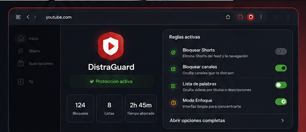 Presentación visual de DistraGuard
